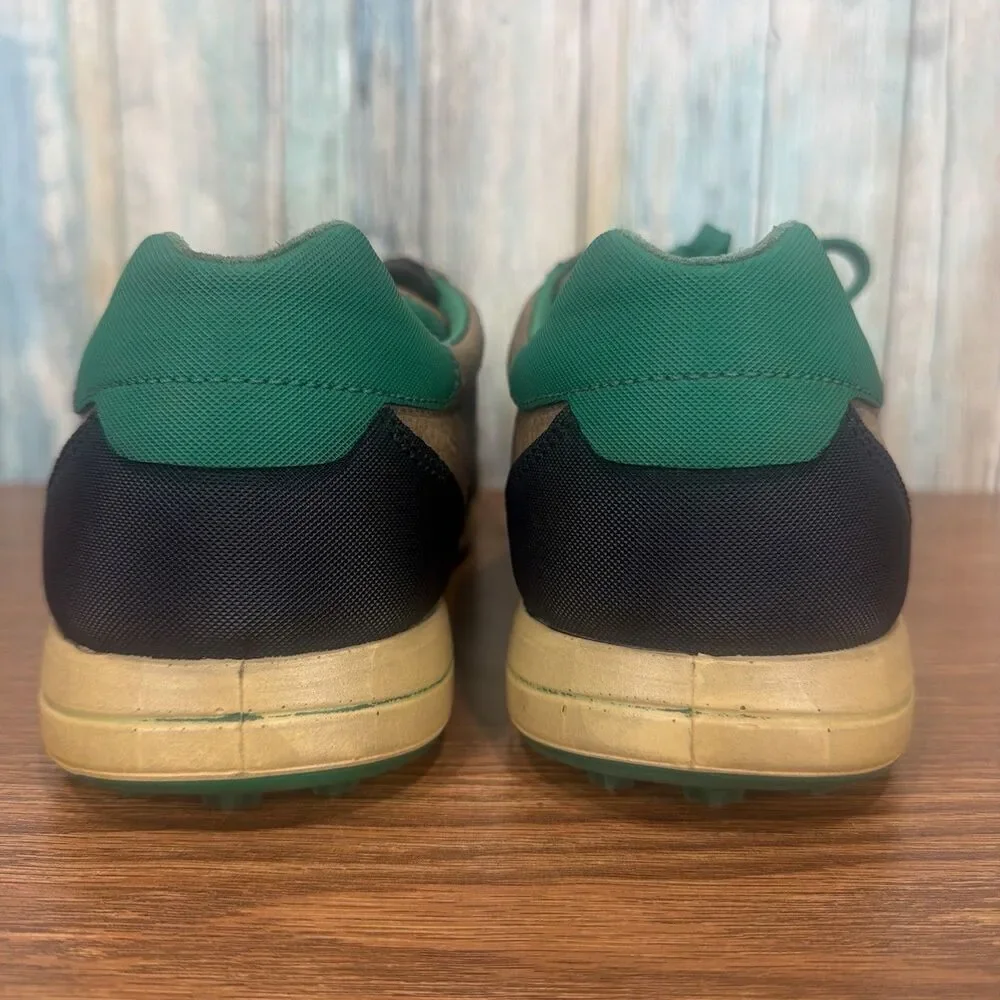 ECCO Mens 46 US 12 12.5 Brown Green Leather Lace Up Casual Sneakers Shoes